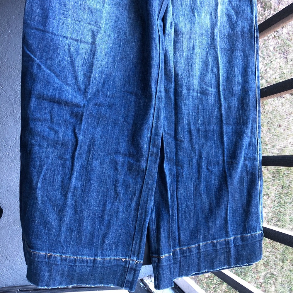 Price FIRM Anthropologie high waist baggy flare Dark blue wide leg jeans - Picture 5 of 5